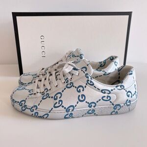 Gucci Waxed Leather GG Ace Sneakers